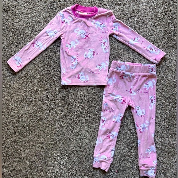 Munki Munki Pink Holiday Pajamas, 4T - Picture 2 of 9